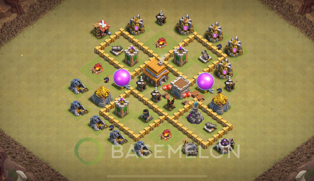 Town Hall Level 5 War Base Design 2024, Max Levels, Anti Everything, Layout #521