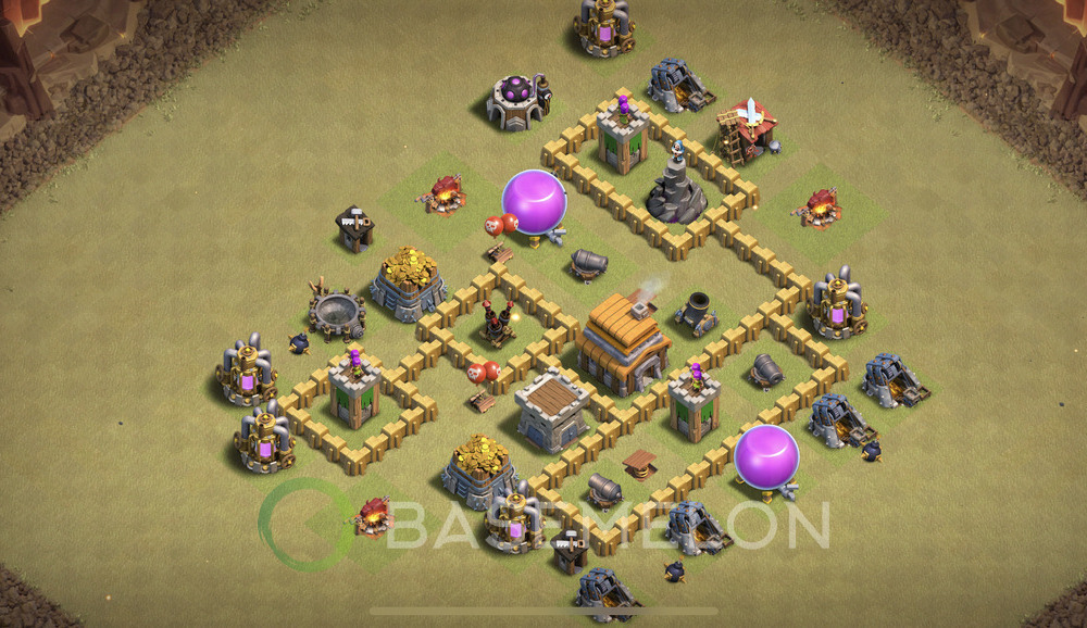 Town Hall Level 5 War Base Design 2024, Anti 3 Stars, Anti Everything, Layout #550