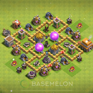 Town Hall Level 5 Farm Base Design, Layout #657