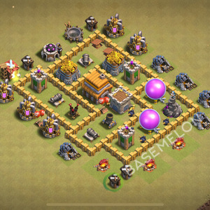 Town Hall Level 5 War Base Design 2025, Anti 3 Stars, Layout #762