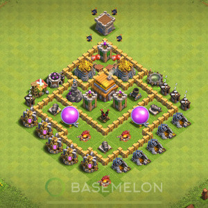 Town Hall Level 5 Farm Base Design 2025, Anti Everything, Hybrid, Layout #893
