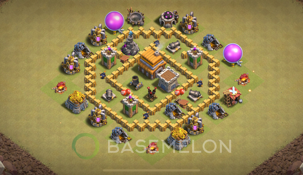 Town Hall Level 5 War Base Design 2024, Anti Everything, Layout #98