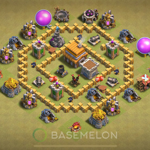 Rathaus Level 5 Krieg Base, Anti Alles, Layout #98