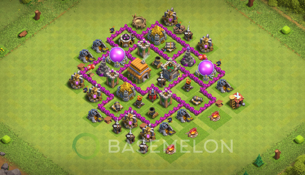 Town Hall Level 6 Farm Base Design 2024, Max Levels, Anti Everything, Layout #1072