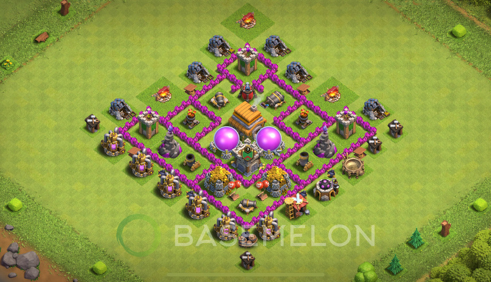 Town Hall Level 6 Farm Base Design 2024, Anti 3 Stars, Anti Everything, Layout #1133