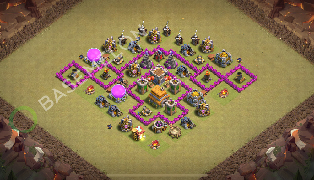 Town Hall Level 6 War Base Design 2026, Max Levels, Anti Everything, Layout #1235