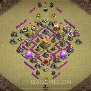 Rathaus Level 6 Krieg Base 2025, Max Level, Anti Alles, Layout #1300