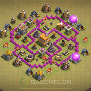 Rathaus Level 6 Krieg Base 2025, Anti 3 Sterne, Anti Air, Layout #1322