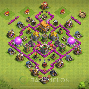 Rathaus Level 6 Verteidigung Base 2025, Anti 3 Sterne, Anti Alles, Layout #1435