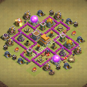 Town Hall Level 6 War Base Design 2025, Anti Air, Layout #1562