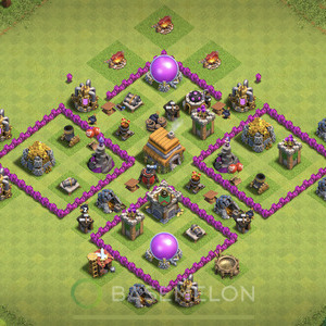 Rathaus Level 6 Farmen Base 2025, Anti 3 Sterne, Hybrid, Layout #1630