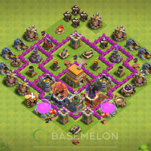 Rathaus Level 6 Verteidigung Base 2025, Anti 3 Sterne, Layout #1723