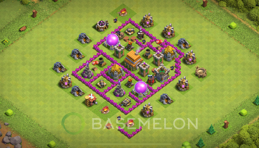 Town Hall Level 6 Farm Base Design 2025, Hybrid, Layout #1768