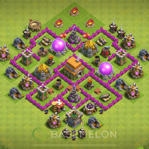 Rathaus Level 6 Farmen Base 2025, Anti Air, Hybrid, Layout #1793