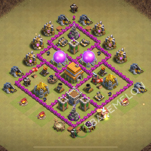 Town Hall Level 6 War Base Design 2025, Max Levels, Anti Everything, Layout #1809