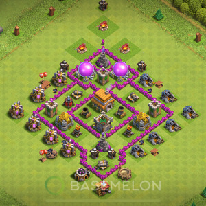 Rathaus Level 6 Verteidigung Base 2025, Layout #1822