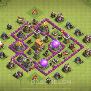 Rathaus Level 6 Farmen Base 2025, Anti 3 Sterne, Hybrid, Layout #1843