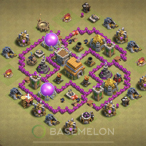 Rathaus Level 6 Krieg Base 2025, Anti 3 Sterne, Layout #1917