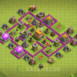 Rathaus Level 6 Verteidigung Base 2025, Layout #2094