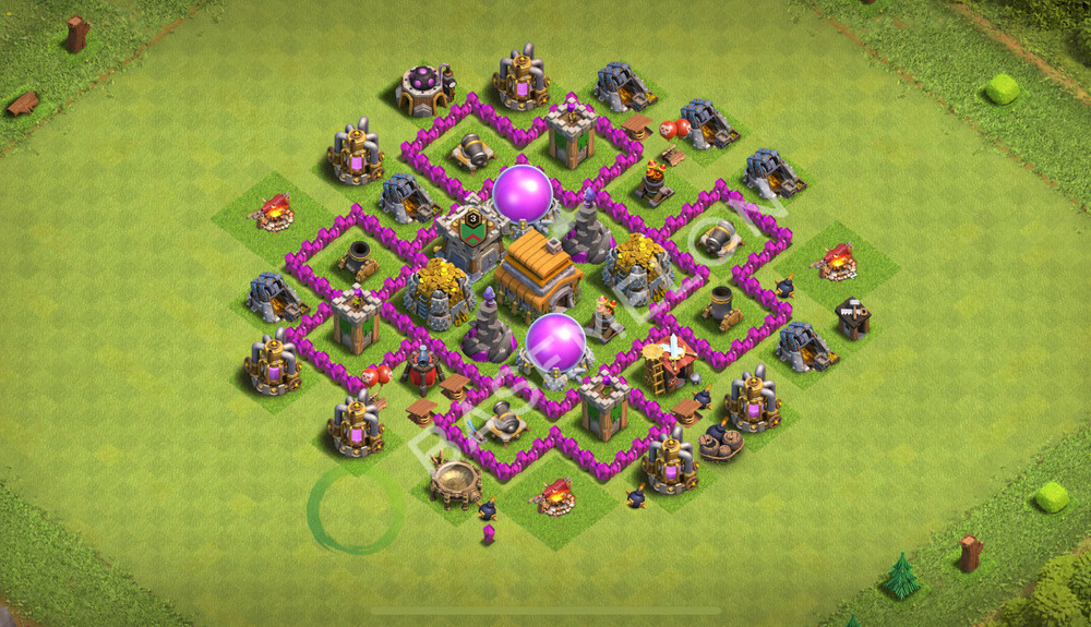 Hôtel de Ville Level 6 Farming Base  2025, Anti 3 Étoiles, Hybride, Village #2132