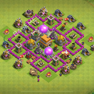 Hôtel de Ville Level 6 Farming Base  2025, Anti 3 Étoiles, Hybride, Village #2132