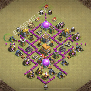 Town Hall Level 6 War Base Design 2025, Anti Air, Layout #2174