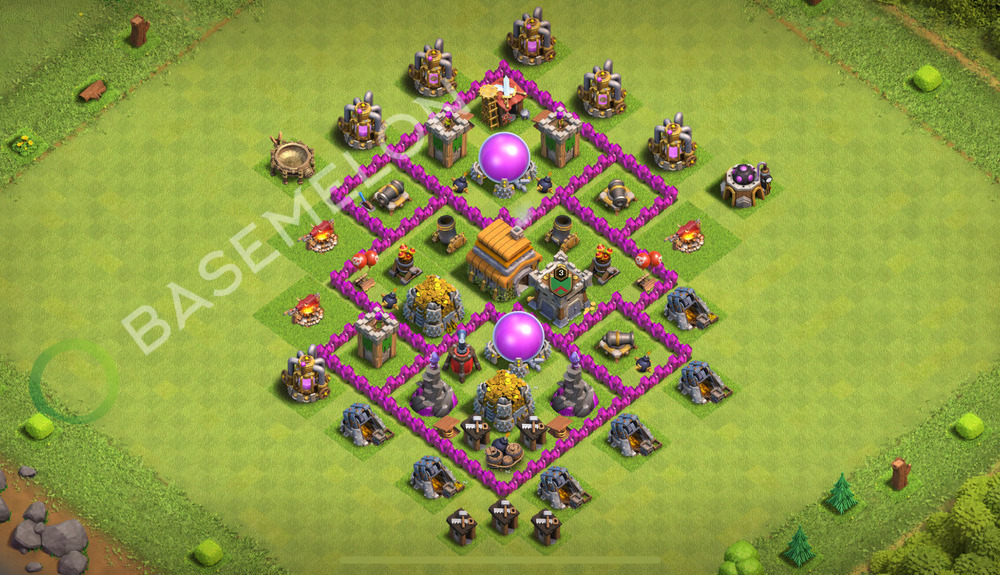 Town Hall Level 6 Farm Base Design 2025, Max Levels, Anti Everything, Layout #2291