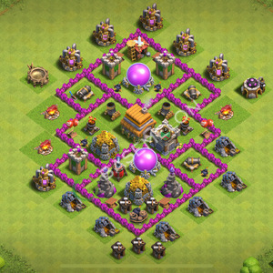 Town Hall Level 6 Farm Base Design 2025, Max Levels, Anti Everything, Layout #2291