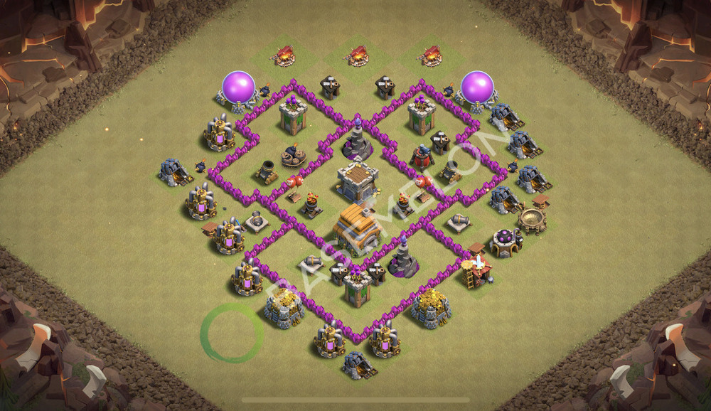 Town Hall Level 6 War Base Design 2026, Max Levels, Anti Everything, Layout #2495