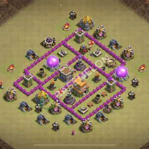 Hôtel de Ville Level 6 Guerre GDC Base  2026, Anti 3 Étoiles, Anti Tout, Village #2666