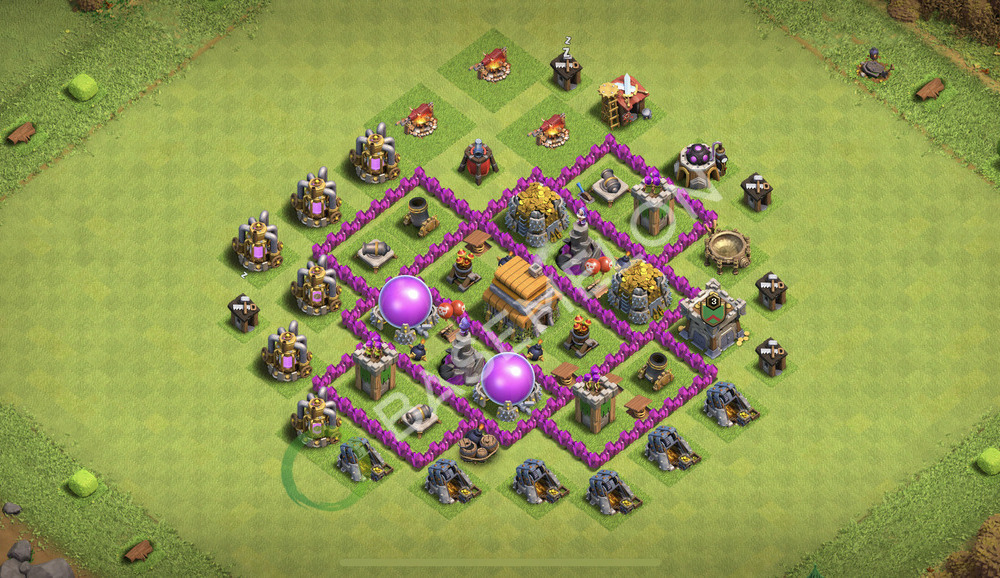 Town Hall Level 6 Farm Base Design 2026, Max Levels, Anti Everything, Layout #2685