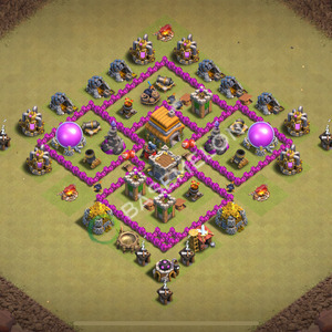 Town Hall Level 6 War Base Design 2026, Anti 2 Stars, Anti Everything, Layout #2743