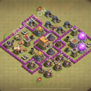 Hôtel de Ville Level 6 Guerre GDC Base  2026, Anti Tout, Hybride, Village #2887