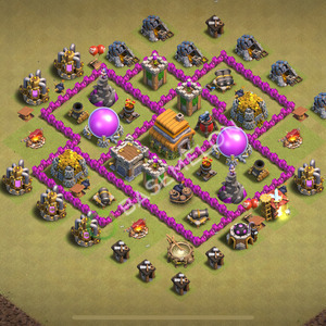 Town Hall Level 6 War Base Design 2026, Anti Everything, Hybrid, Layout #2893