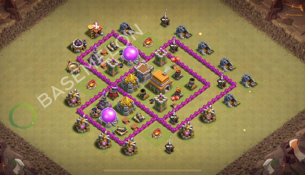 Town Hall Level 6 War Base Design 2026, Layout #2917