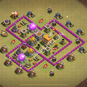 Town Hall Level 6 War Base Design 2026, Layout #2917