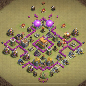 Town Hall Level 6 War Base Design 2026, Anti 2 Stars, Anti Air, Layout #3031