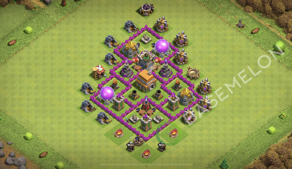 Town Hall Level 6 Trophy/Defense Base Design 2026, Anti Everything, Anti 3 Stars, Layout #3248
