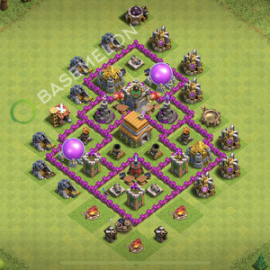 Town Hall Level 6 Trophy/Defense Base Design 2026, Anti Everything, Anti 3 Stars, Layout #3248