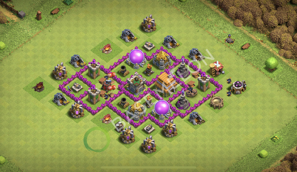 Town Hall Level 6 Farm Base Design 2026, Max Levels, Anti Air, Layout #3397