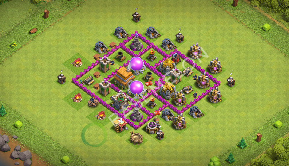 Aldea del Ayuntamiento Nivel 6 para Farming, Niveles Máximos, Anti Todo Diseño 2026, #3480