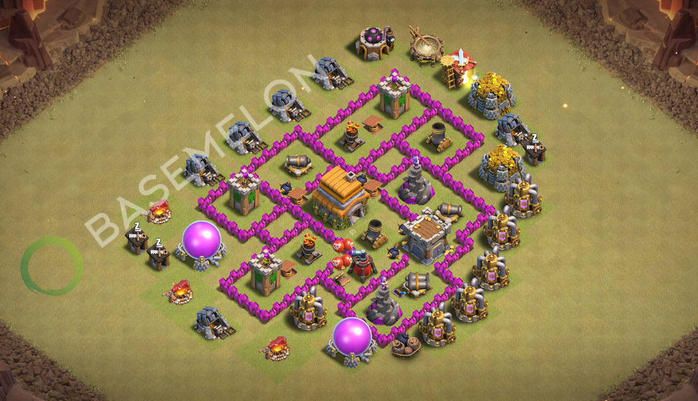 Town Hall Level 6 War Base Design 2026, Anti 3 Stars, Anti Everything, Layout #3608