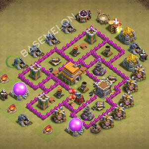 Town Hall Level 6 War Base Design 2026, Anti 3 Stars, Anti Everything, Layout #3608