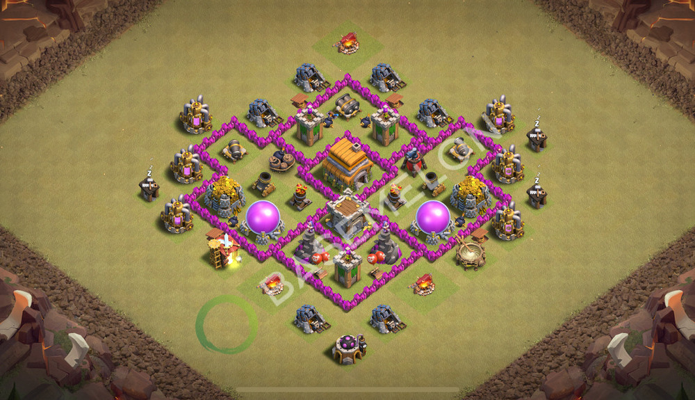 Town Hall Level 6 War Base Design 2026, Anti 3 Stars, Anti Everything, Layout #473