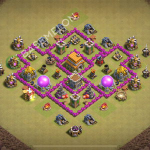 Town Hall Level 6 War Base Design 2025, Anti 3 Stars, Anti Everything, Layout #473