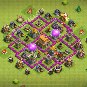 Aldea del Ayuntamiento Nivel 6 para Farming, Anti 3 Estrellas, Anti Todo Diseño 2025, #577