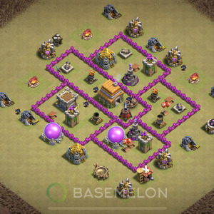 Town Hall Level 6 War Base Design, Anti Everything, Layout #711