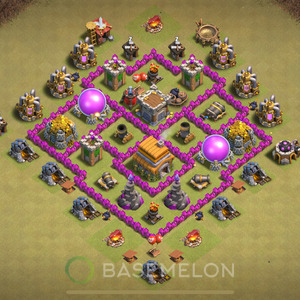 Rathaus Level 6 Krieg Base 2025, Anti 2 Sterne, Anti Alles, Layout #800