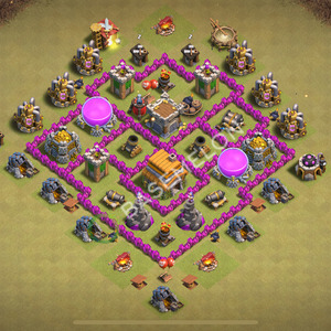 Town Hall Level 6 War Base Design 2025, Anti 2 Stars, Anti Everything, Layout #800