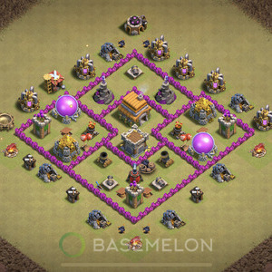 Rathaus Level 6 Krieg Base 2025, Anti Air, Hybrid, Layout #964